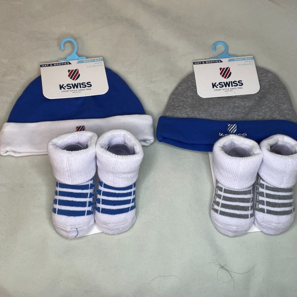 K Swiss Baby boy Hat And Booties Set Of 2
